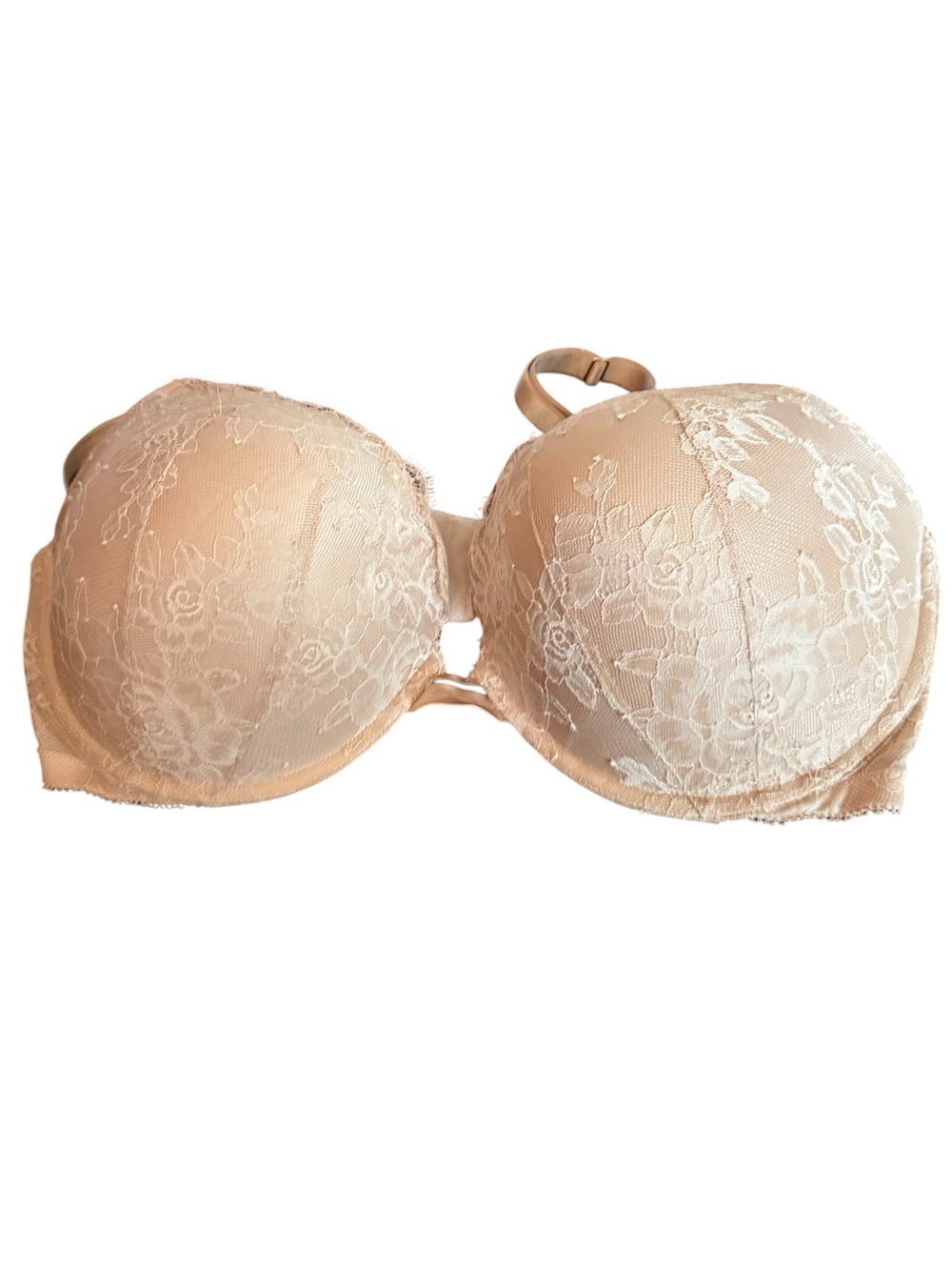 Victoria's Secret Beige Lace Convertible Push Up Bra 42DD
